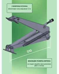 Термопривод для теплицы "Megavent STORM" 2 пружины