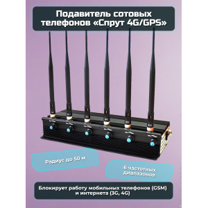 Подавитель сотовых телефонов "Спрут" 4G/GPS