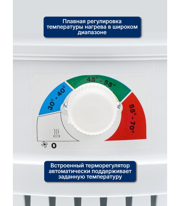 Сушилка для фруктов "Ветерок-2" (6 поддонов + 2 для пастилы) белая