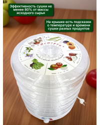 Сушилка для фруктов и овощей "Ветерок" (5 поддонов) прозрачная
