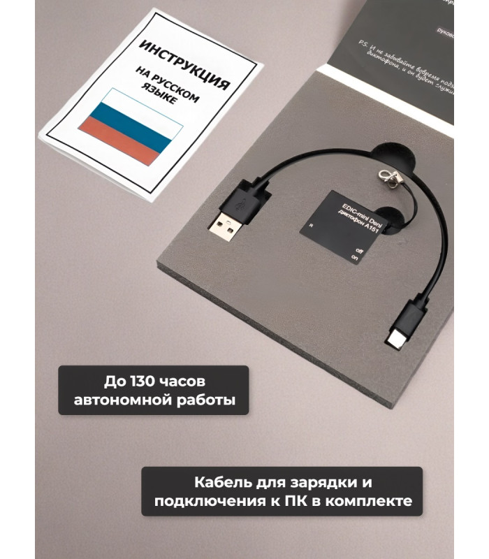 Диктофон Edic-mini Deni A151