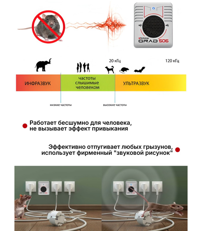 Отпугиватель грызунов "Град 506"