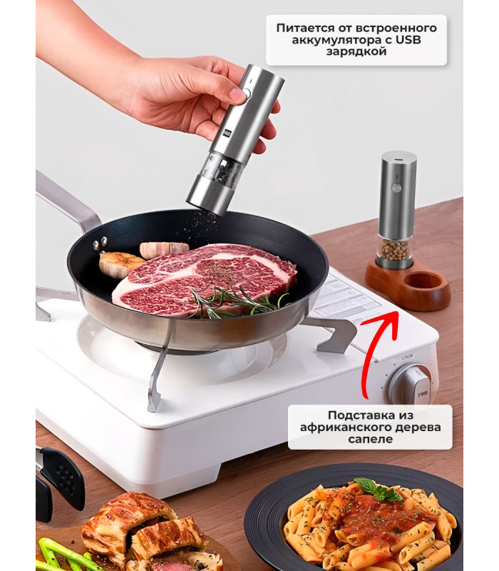 Набор мельниц для специй HuoHou Electric Mini Grinder Rechargable HU0276 (аккумулятор)