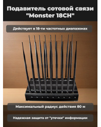 Подавитель сотовой связи "Monster 18CH"