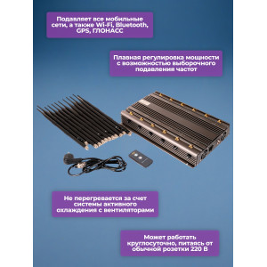 Сверхмощный мультичастотный подавитель "Терминатор 250-12х64"