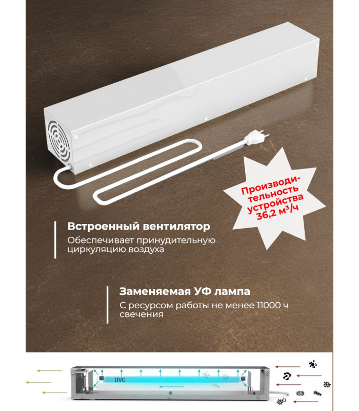 Рециркулятор воздуха бактерицидный "UVC-1"