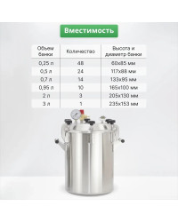 Автоклав Заготовщик Лайт 26 л (на пару и на воде)