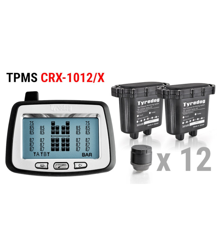 Датчики давления в шинах грузового автомобиля TPMS CRX-1012/W12.2 (комплект 12 внешних датчиков)