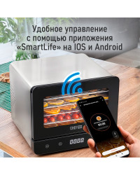 Сушилка для фруктов с WI-FI CHEF PRO CF-FD808A (5 поддонов + 5 для пастилы + 5 для ягод) 15 л, сталь