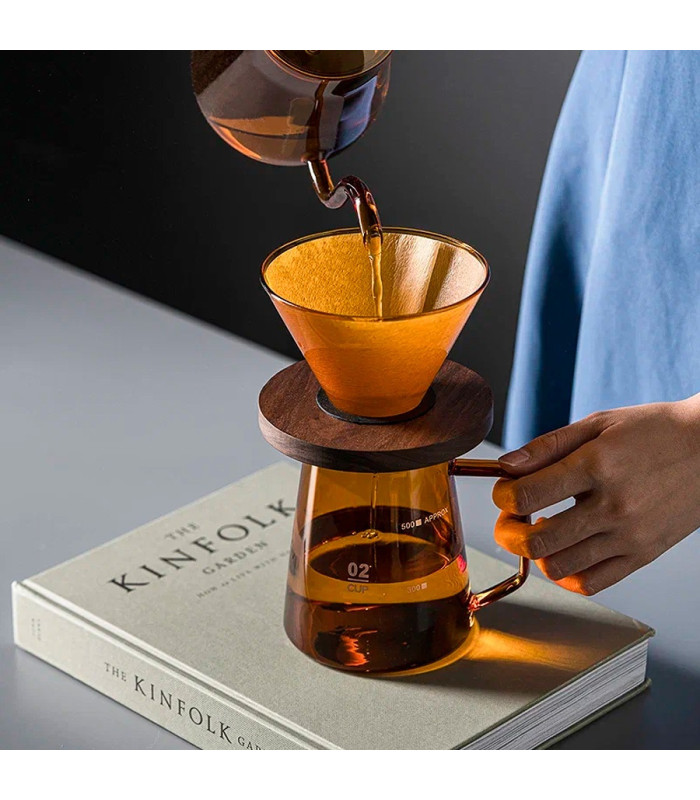 Кофейный набор 3 в 1 Circle Joy Amber Coffee Maker Set (CJ-CF09) (Аккумуляторная кофемолка + посуда для приготовления кофе)