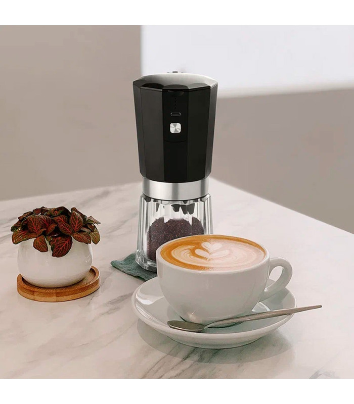 Портативная кофемолка Circle Joy Electric Coffee Grinder (CJ-EG05 Black-Silver RUS)
