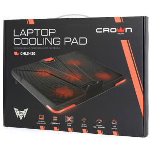 Охлаждающая подставка для ноутбука CROWN CMLS-130 Red, до 19"