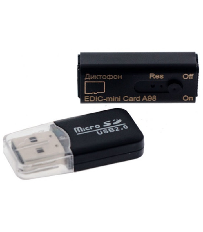 Диктофон цифровой Edic-mini CARD A98