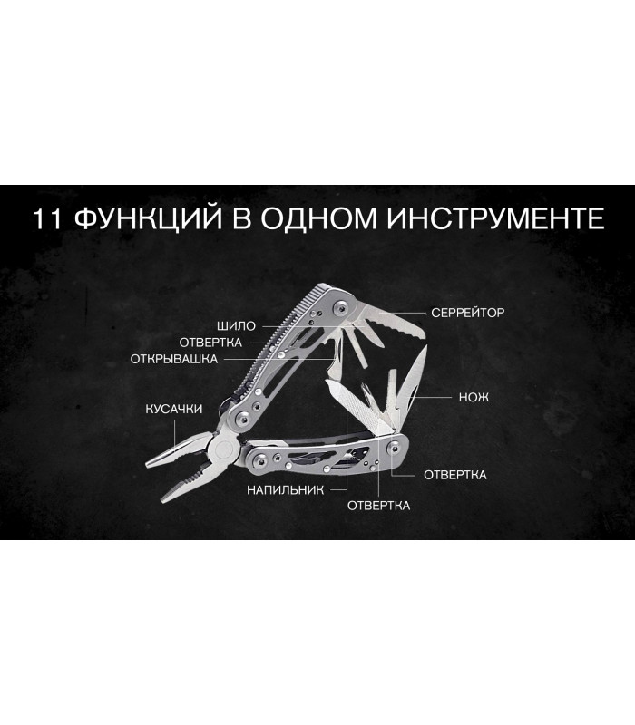 Мультитул Ganzo G104S самый компактный (11 в 1)