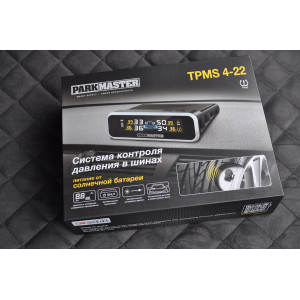 Система контроля давления и температуры в шинах ParkMaster TPMS 4-22 на солнечных батареях (4 внутренних датчика)