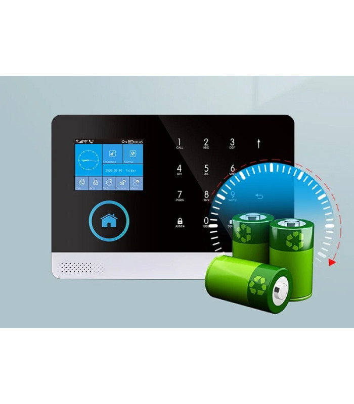 Беспроводная GSM/Wi-Fi сигнализация TUYA "SmartСтраж Око+" для дома и квартиры (2 канала оповещения, поддержка RFID карт, удобное приложение)