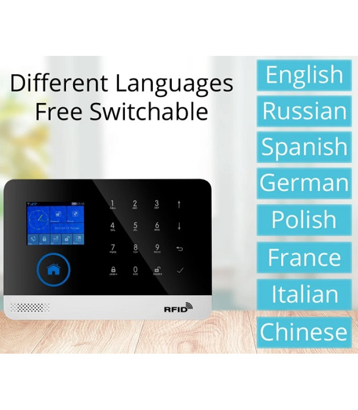 Беспроводная GSM/Wi-Fi сигнализация TUYA "SmartСтраж Око+" для дома и квартиры (2 канала оповещения, поддержка RFID карт, удобное приложение)