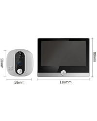 Беспроводной видеоглазок TUYA Wi-Fi "iHome SW1-Tuya" с записью на SD карту и датчиком движения