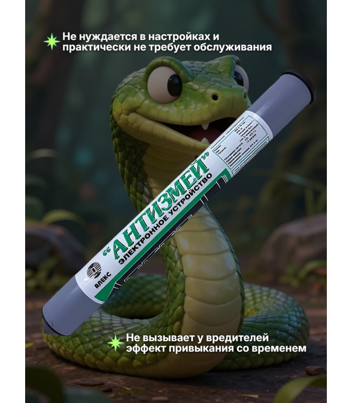 Отпугиватель змей, кротов, землероек Тайфун "Антизмей"