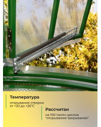 Термопривод для теплиц 400 С (возможность открытия дверей вручную и даже зимой)