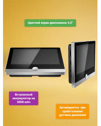 Беспроводной видеоглазок TUYA Wi-Fi "iHome SW1-Tuya" с записью на SD карту и датчиком движения