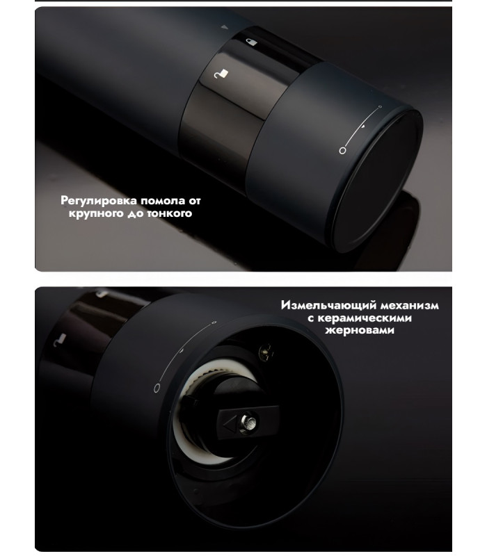 Мельница электрическая для специй Xiaomi HuoHou Electric Grinder (со встроенным аккумулятором) чёрная