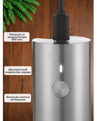 Мини-мельница для специй Xiaomi HuoHou Electric Mini Grinder Rechargable HU0279 RUS с аккумулятором, серебристая
