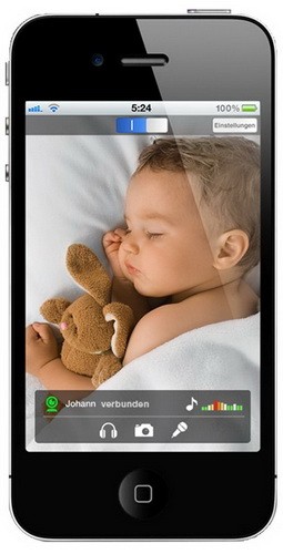 При помощи "Medisana Smart Baby Monitor" можно фотографировать малыша и сохранять снимки в памяти смартфона