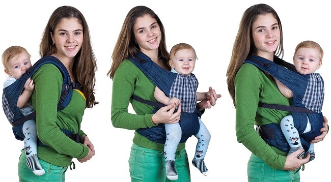 В слинг-рюкзаке "Бебимобиль Хип" Вы можете расположить ребенка так, как это наиболее удобно в конкретный момент (нажмите на фото для увеличения)