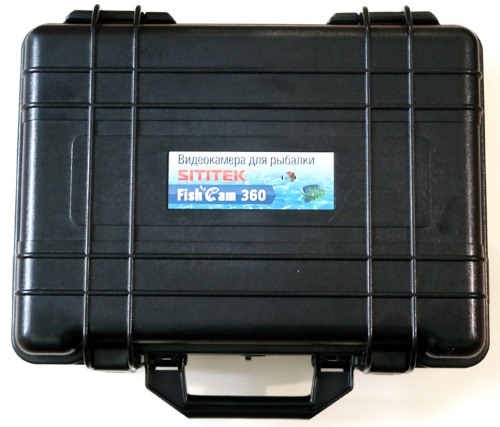 Видеокамера для рыбалки FishCam-360 хранится в надежном пластиковом кейсе