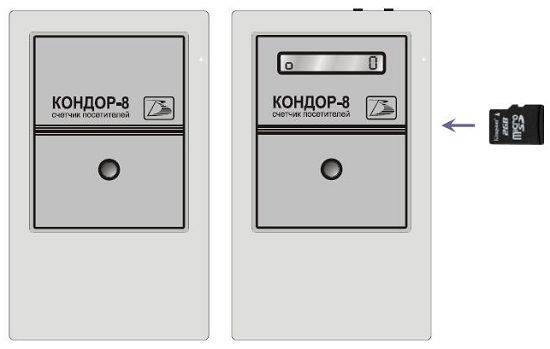 Перенос данных подсчета из "Кондор-8" в компьютер осуществляется при помощи карты памяти microSD