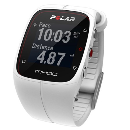 Пульсометр Polar M400 HR white предоставит Вам точные данные о пройденном расстоянии