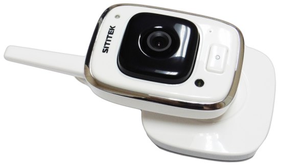 Камера видеоняни оснащена подставкой с регулировкой угла наклона в широких пределах