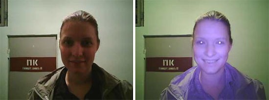 Примеры изображений, полученных с помощью прибора "SITITEK GSM" при обычном освещении и в темноте с ИК-подсветкой