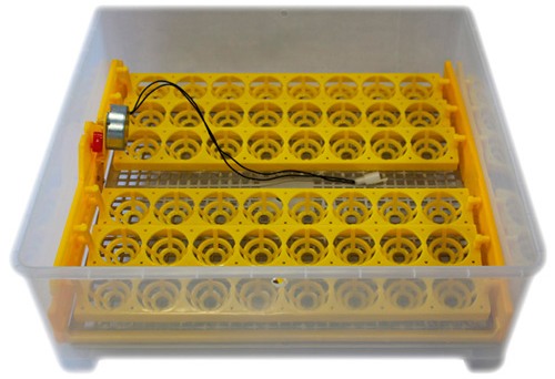 Крышка прибора полностью снимается, что упрощает загрузку яиц и обслуживание инкубатора