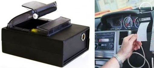 Благодаря компактным размерам внешнего принтера анализатора алкоголя "АКПЭ-01М", его  можно встроить  в переднюю панель автомобиля или распечатывать протоколы на капоте автомобиля