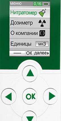 Панель управления и ЖК-экран экотестера "СОЭКС"