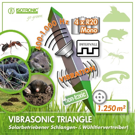 Отпугиватель кротов и змей ISOTRONIC "TRIANGLE"