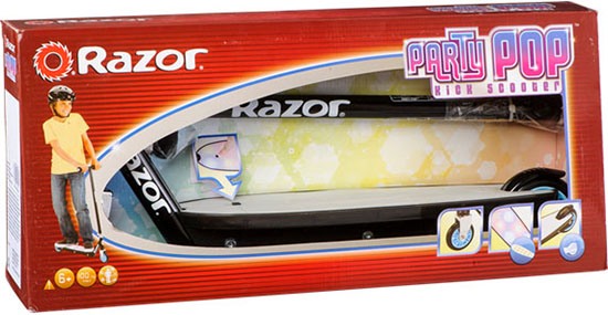 Самокат "Razor Party Pop" поставляется в яркой подарочной упаковке
