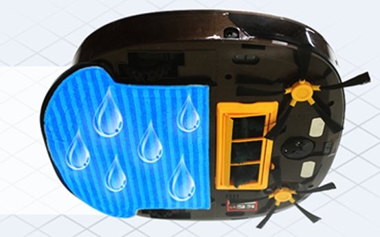 Робот-пылесос с установленным модулем для влажной уборки