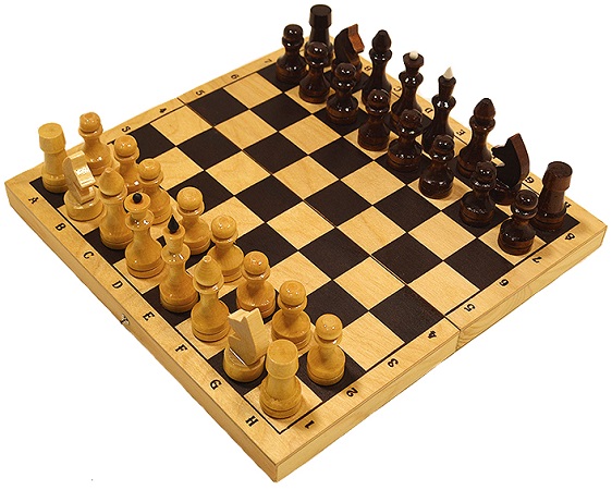 Шахматы "Обиходные" лак (CH403)