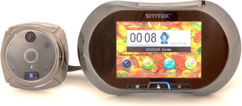 Внутренний и внешний блоки видеоглазка "SITITEK GSM" (нажмите для укрупнения)