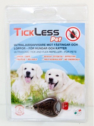 Ультразвуковой отпугиватель клещей "TickLess Pet" в упаковке