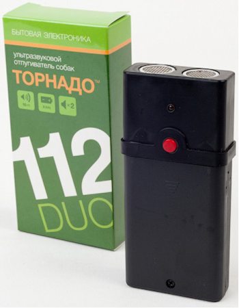 Отпугиватель собак "Торнадо-112 DUO" поставляется в картонной коробке