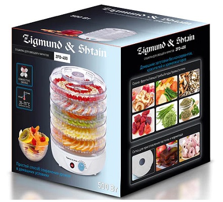 Электрическая сушилка для фруктов и овощей Zigmund & Shtain "ZFD-400"