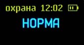 Показания дисплея в режиме "охрана" и при отсутствии жучков