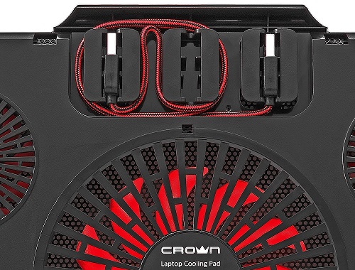 Подставка под ноутбук с охлаждением CROWN CMLS-K330 RED