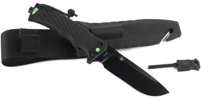 Нож для выживания Ganzo G8012V2-BK с паракордом