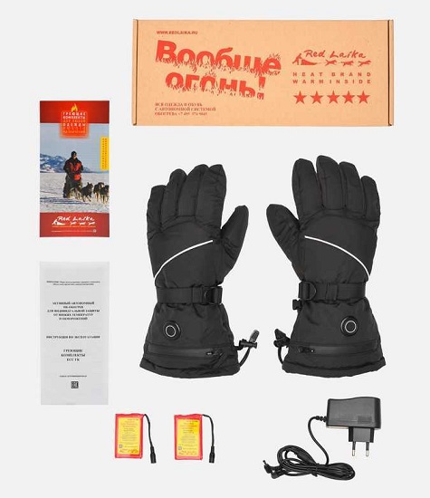 Перчатки сенсорные с регулируемым подогревом RedLaika Lux