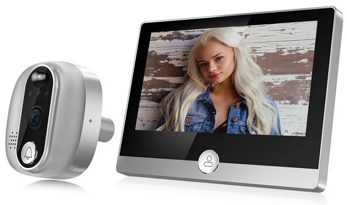Беспроводной видеоглазок TUYA Wi-Fi iHome SW1-Tuya с записью и датчиком движения